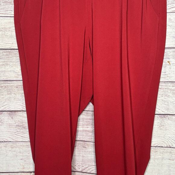 Torrid Pull on Cuffed Rusty Rose Trouser Stretch Pleat Front Pants Size 2 Plus - Picture 8 of 8